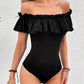 Zwarte Off-Shoulder Bodysuit - Lina