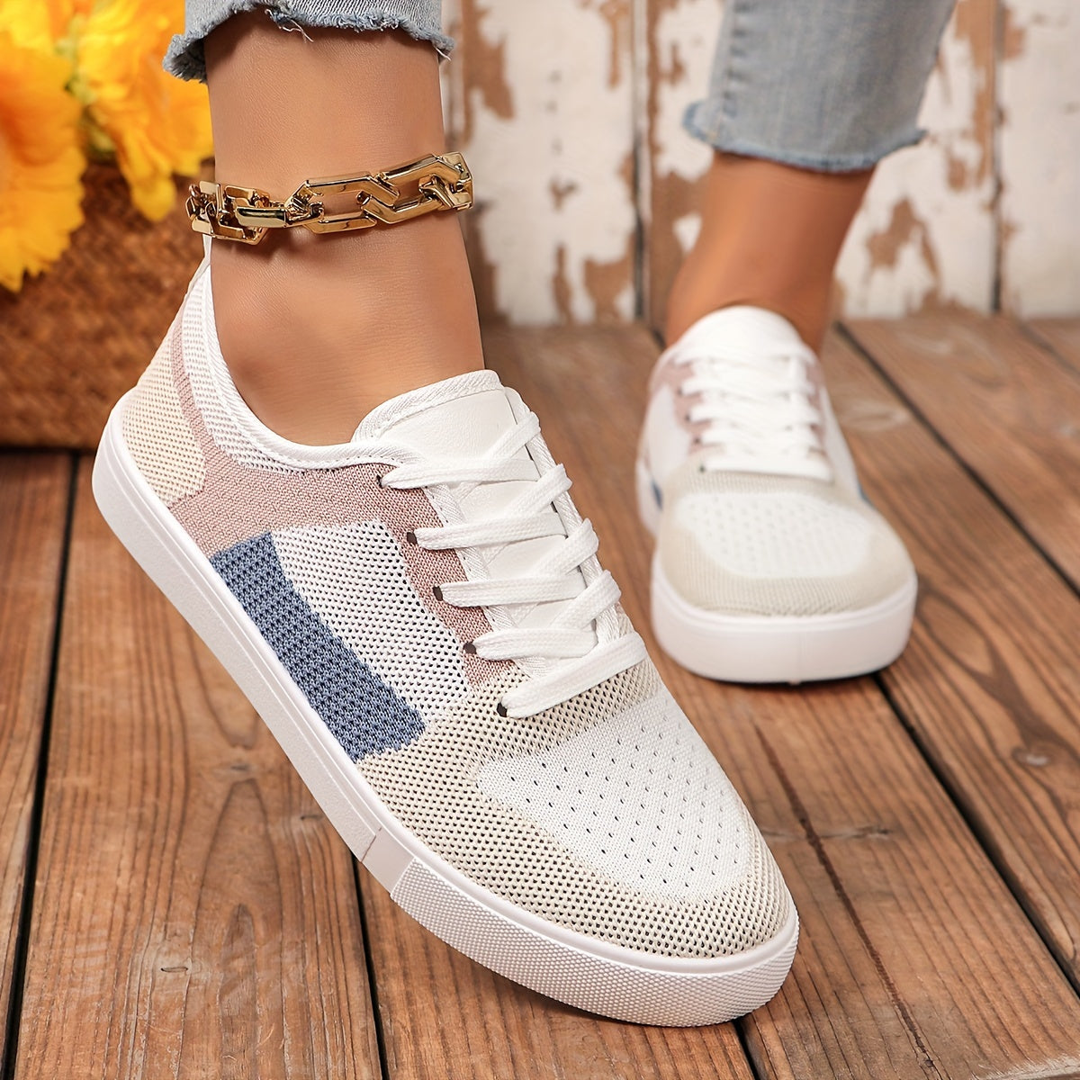 Grijs-Witte Orthopedische Sneakers - Naomi