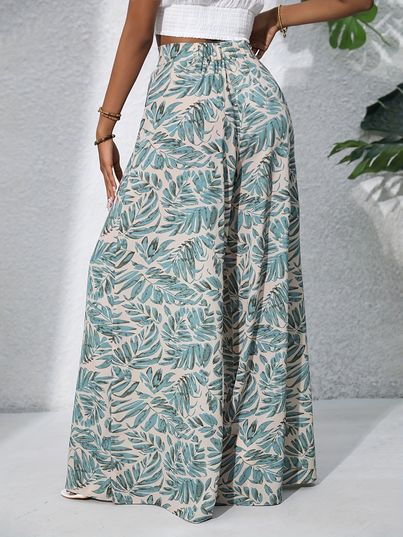 Marineblauwe Boho Print Broek - Isabelle