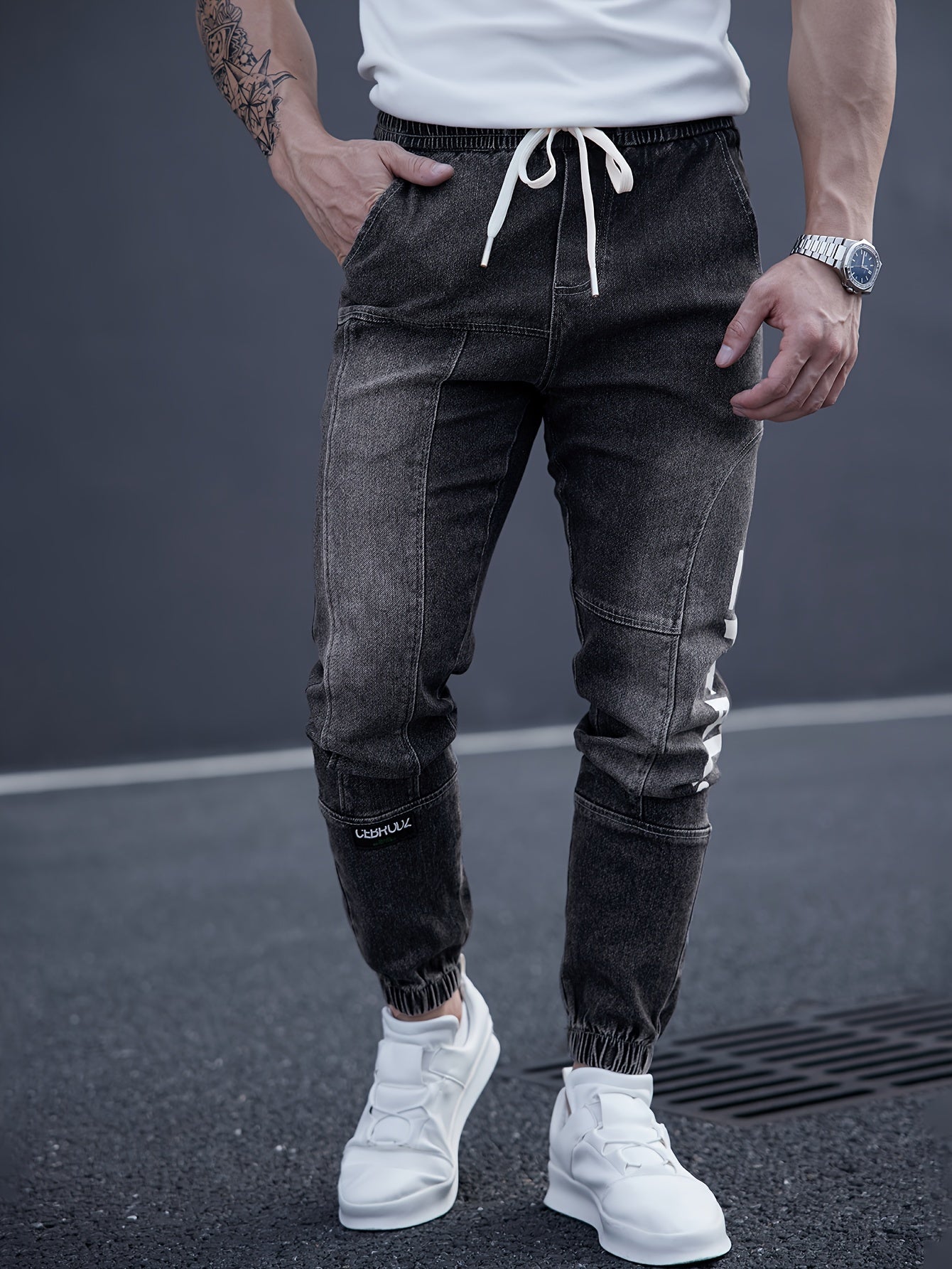 Zwarte Tapered Jeans - Jeroen