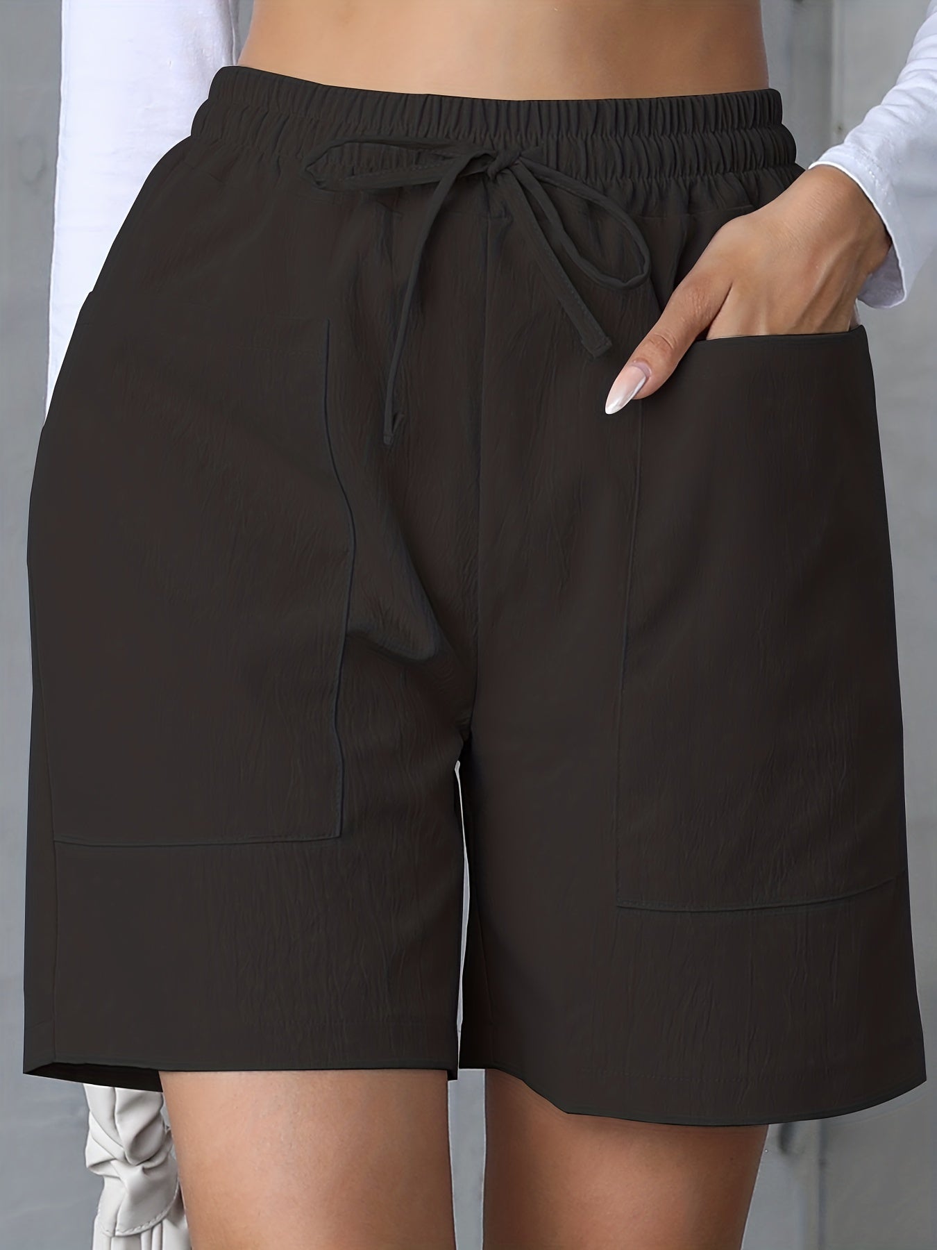 Bruine Trekkoord Shorts - Emma