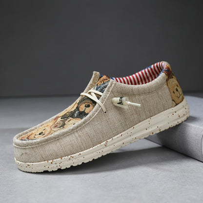 Khaki Loafers met Veters - Sven