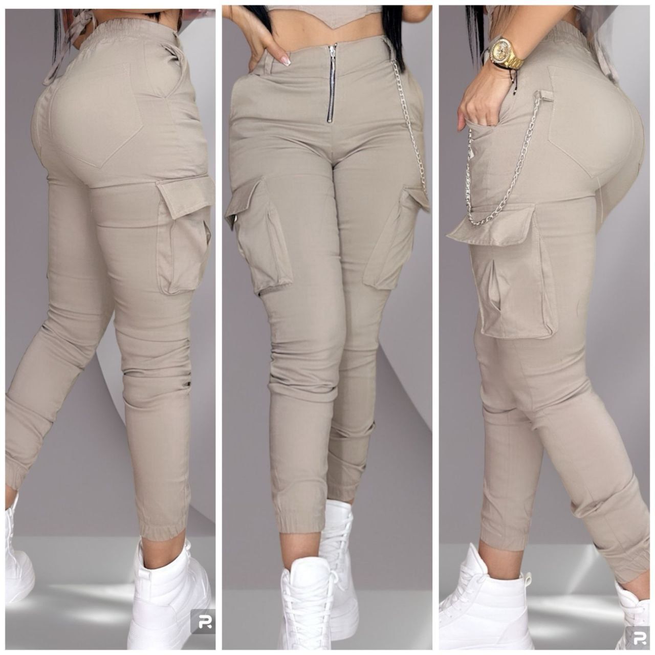 Beige Joggingbroek voor Dames - Nina