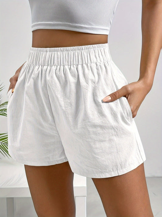 Witte Eenvoudige Shorts - Lily