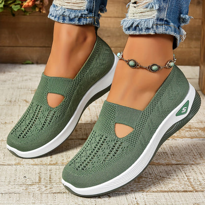 Donkergroene Cut-out Sneakers - Jade