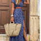 Donkerbruine Boho Maxi Jurk - Lotte