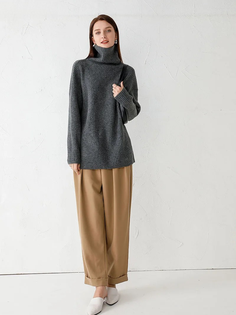 Luxe Cashmere Oversized Trui - Gezellige Elegantie