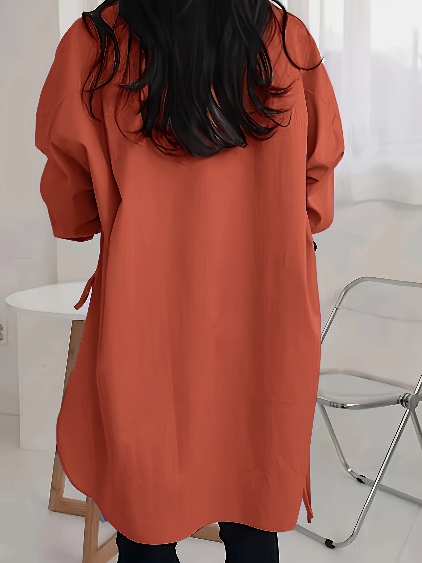 Blauwe Asymmetrische Blouse - Lena