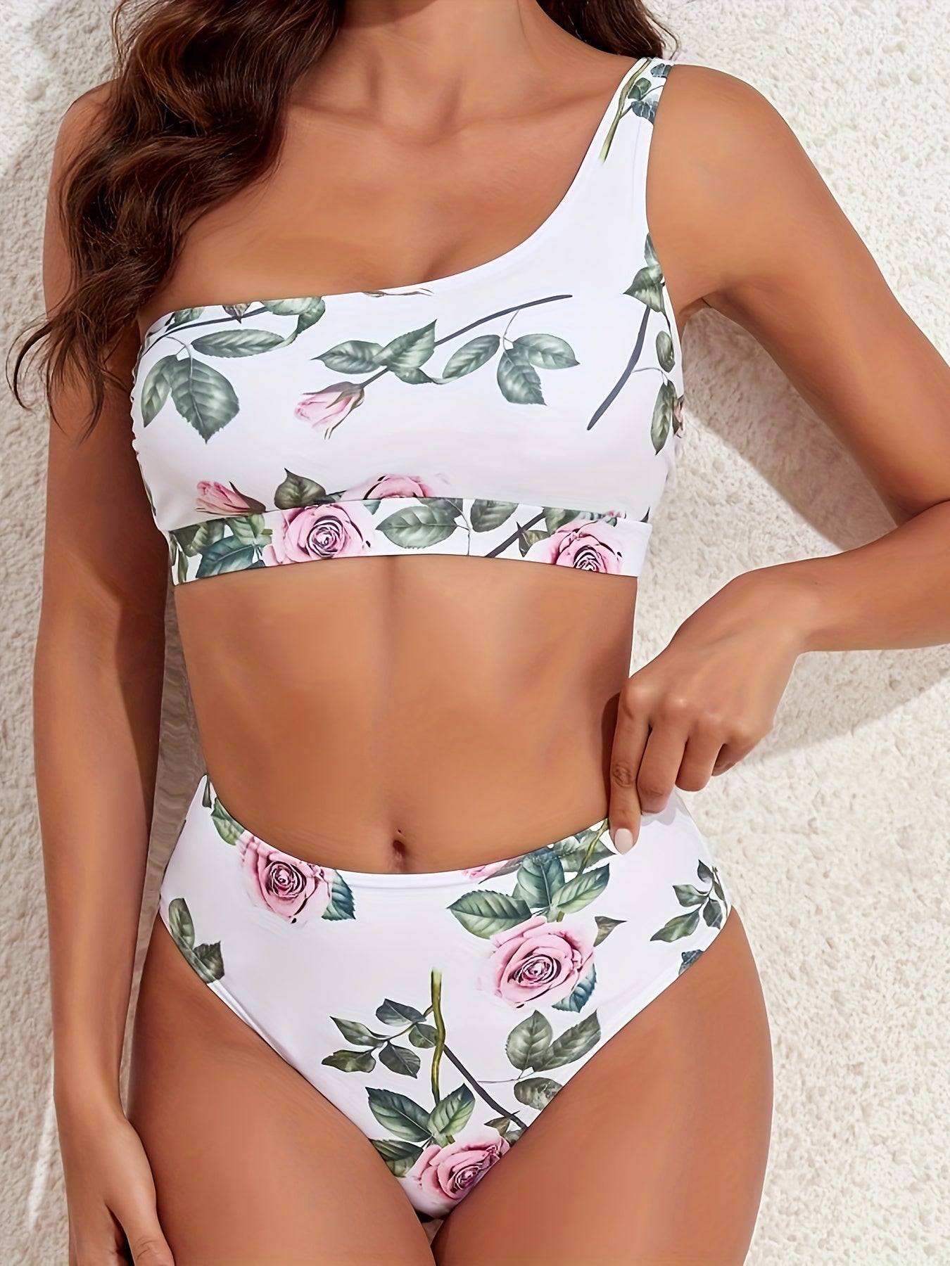 Wit Plantenprint Bikini Set - Mila