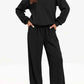 Chique Half-Rits Lounge Set: Stijlvolle Kraag Sweater & Broek