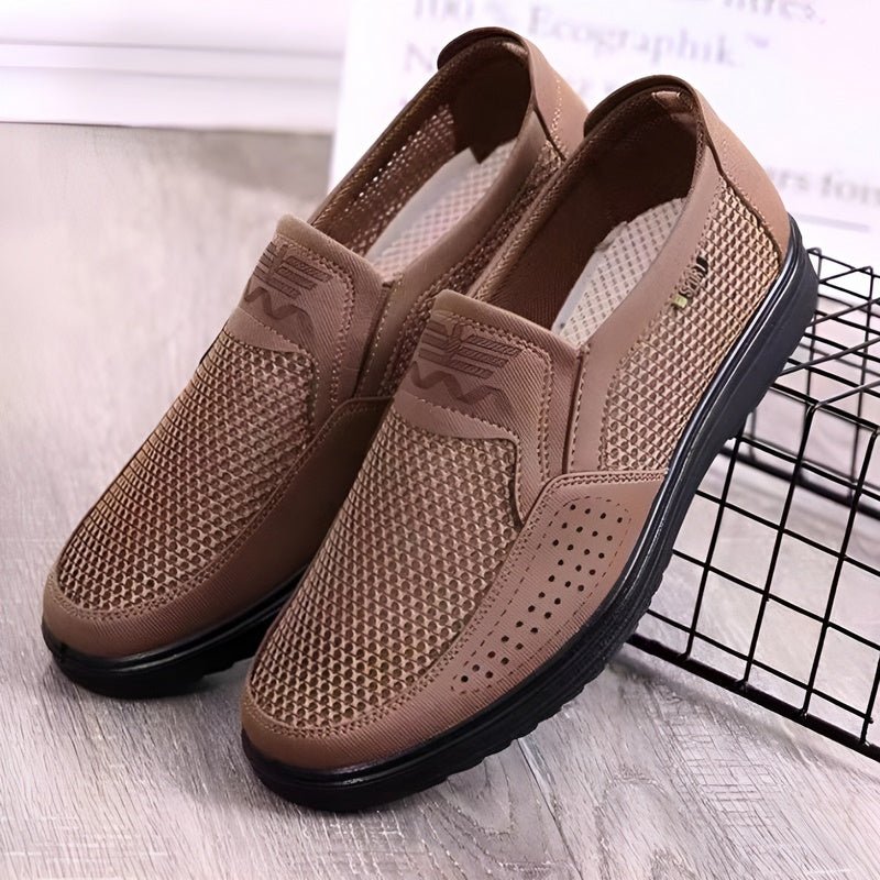 Jasper - Zwarte Ademende Mesh Loafers voor de Zomer