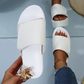 Lotte - Zwarte Platform Teenslippers voor Dames