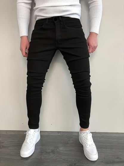 Slim Fit Katoenen Jeans Zwart - Noah