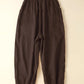 Koffiekleurige Plus Size Baggy Broek - Lena