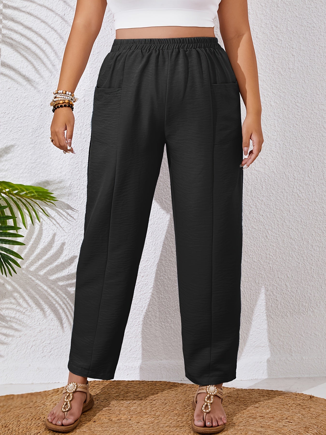 Zwarte Tapered Broek - Ella