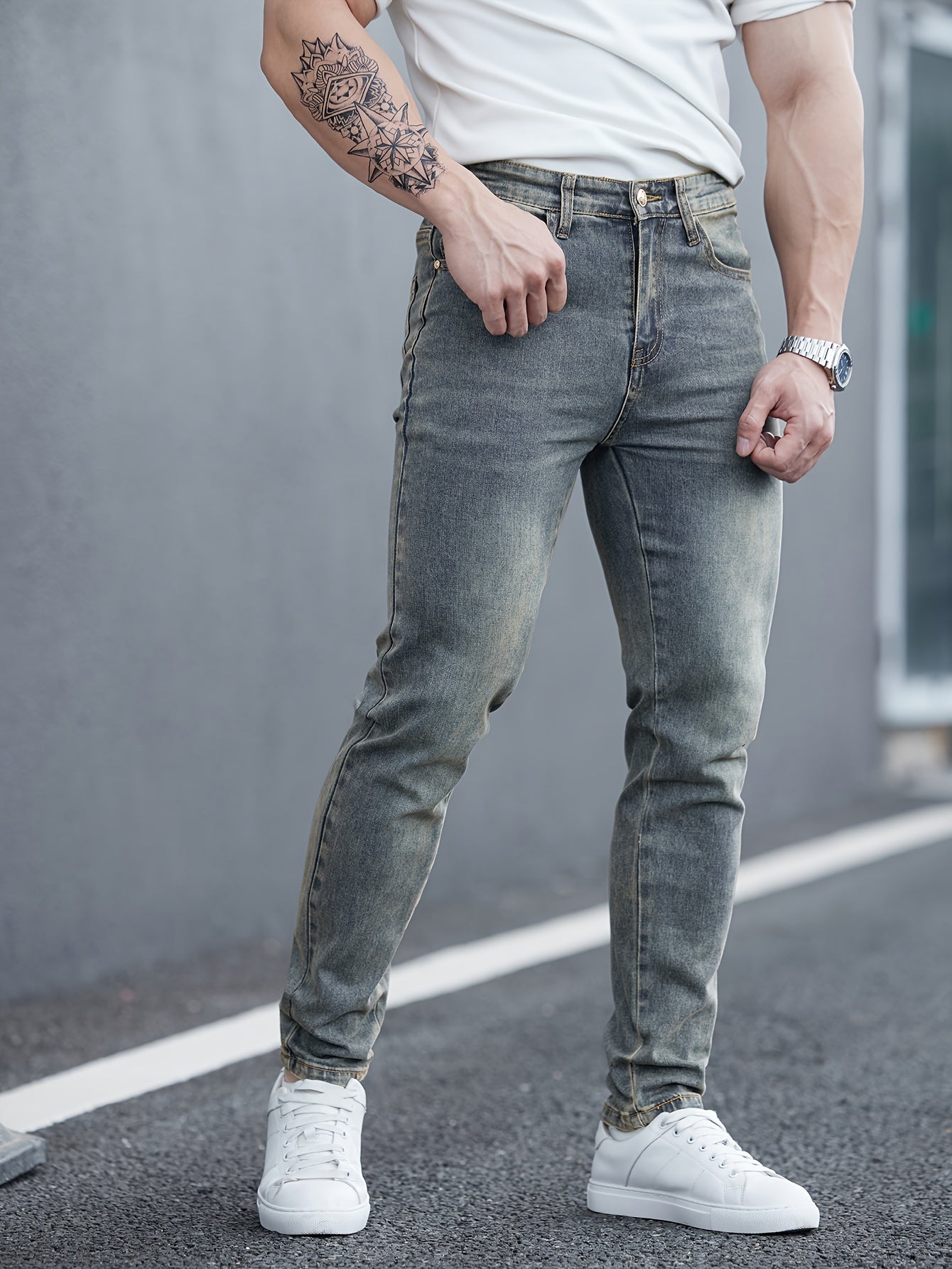 Blauwe Skinny Jeans - Max