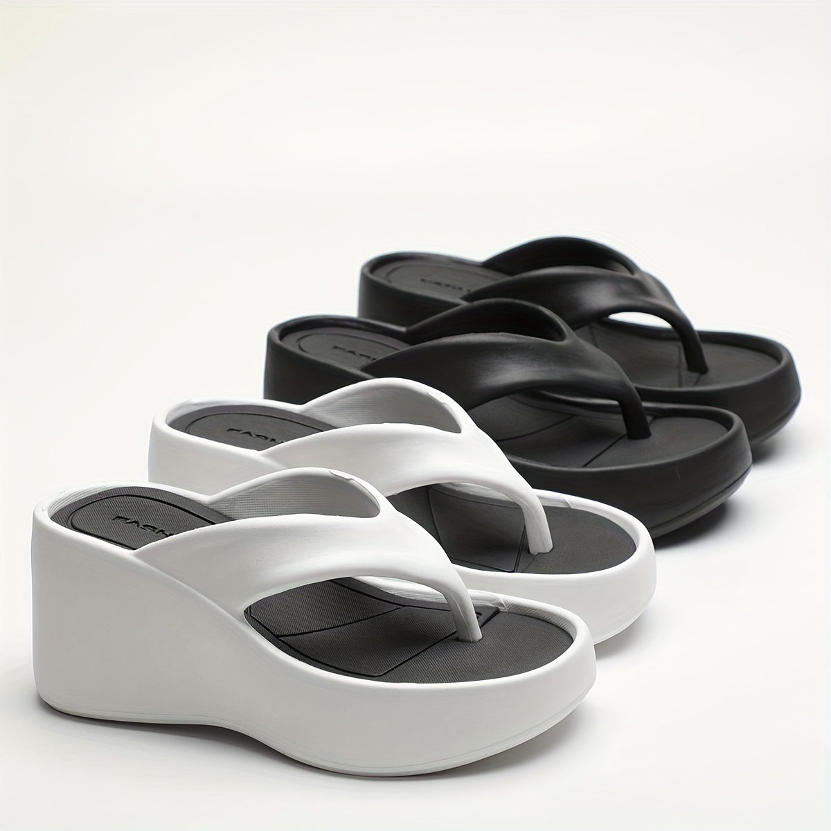 Witte Orthopedische Platform Sandalen - Elena