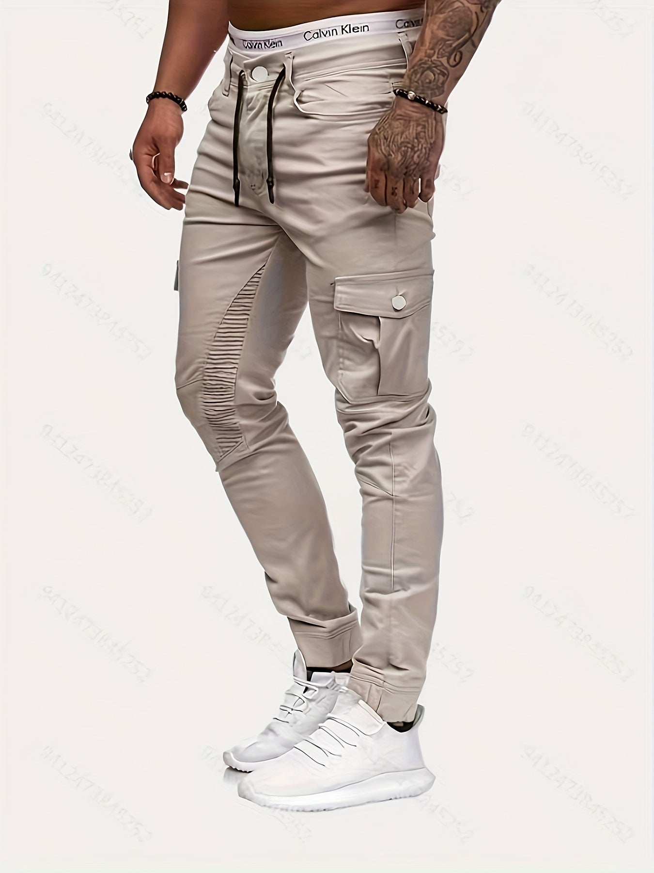 Beige Pocket Jeans - Luca