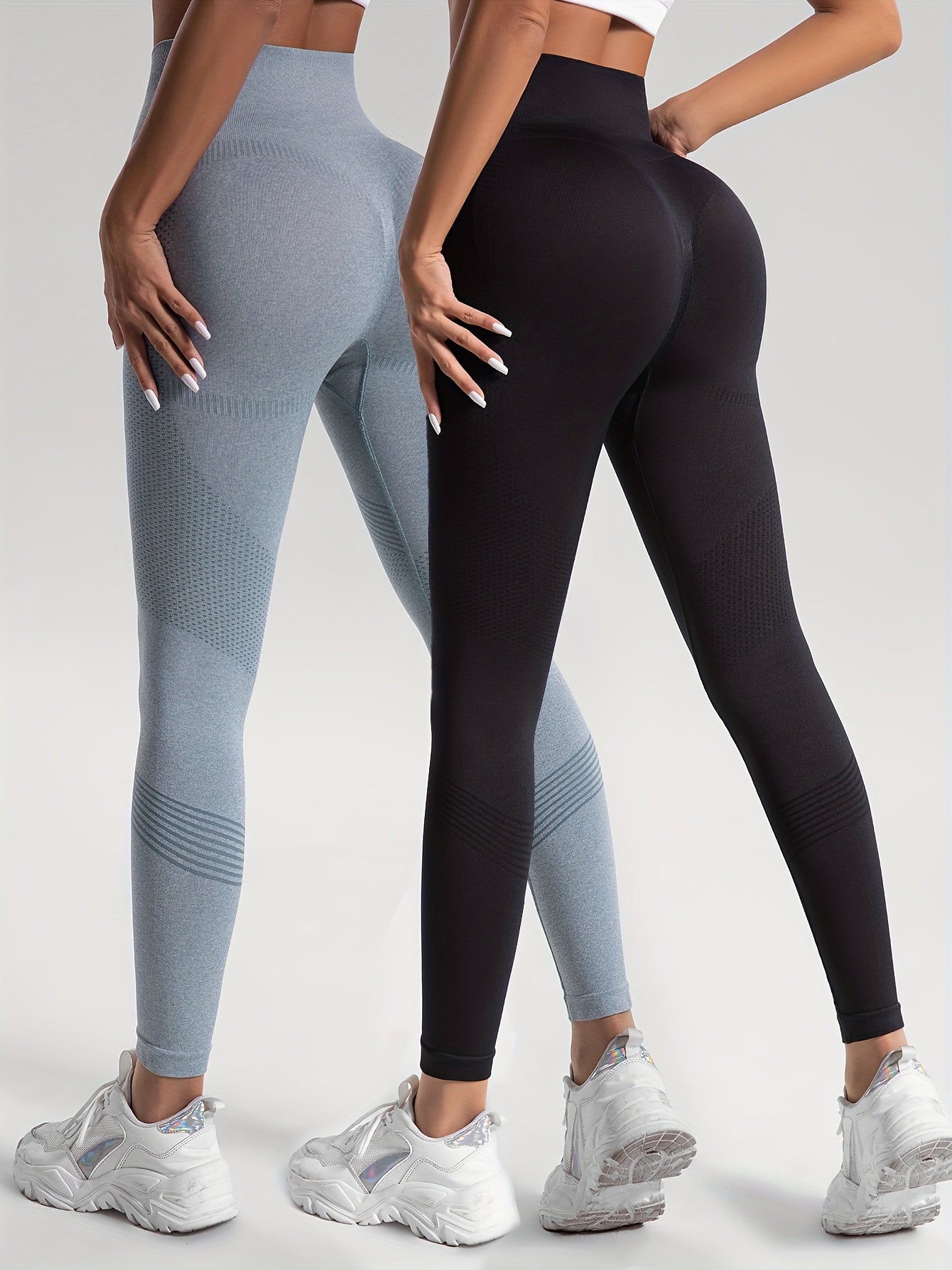 Grijze High-Stretch Yoga Leggings - Mila