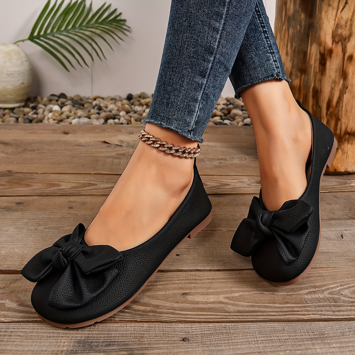 Zwarte Elegante Flats - Ava