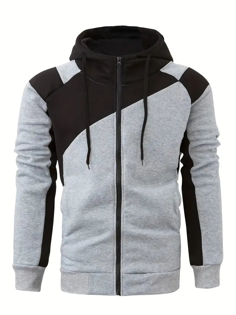 Stedelijke Stijl: Heren Hooded Varsity Color Block Jack