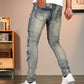 Staalblauwe Skinny Jeans - Max