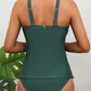 Amie - Groene Gekruiste Keyhole Tankini