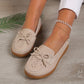 Beige Loafers met Strik - Mila