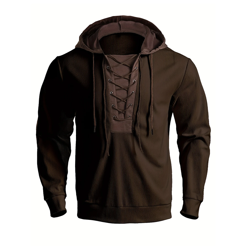 Tijdloze Lace-Up Hoodie