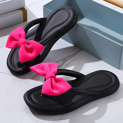 Zwarte Orthopedische Teenslippers met Strik - Lotte