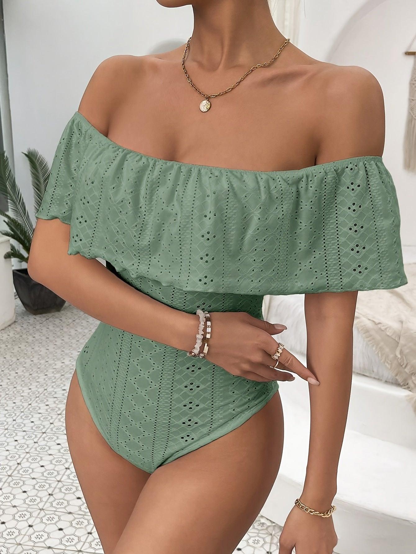 Witte Off-Shoulder Bodysuit - Isla