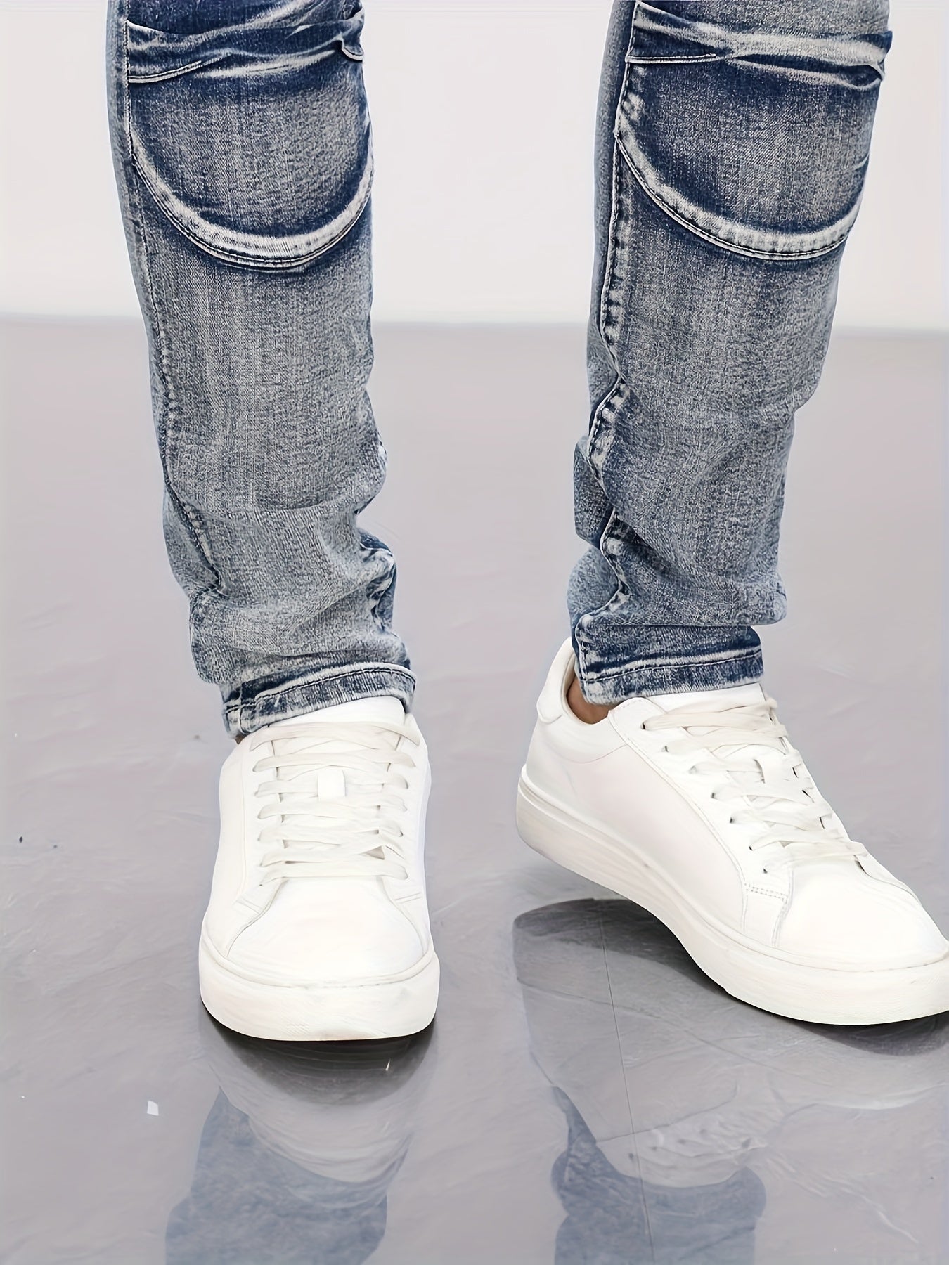 Staalblauwe Skinny Jeans - Max