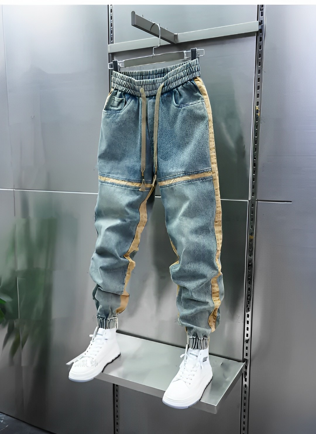 Flex-Denim Urban Joggers: Stijl & Comfort