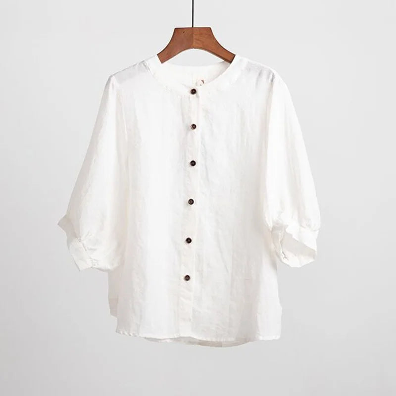 Elegante Linnen Blouse: Ademend & Zomers