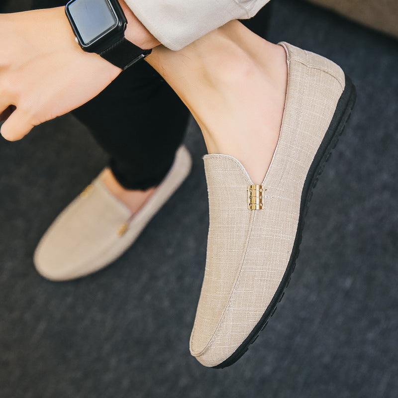 Beige Orthopedische Canvas Loafers - Leon