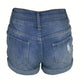 Lichtblauwe Gerafelde Denim Shorts - Emma