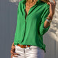 Stijlvolle Casual Polyester Blouse: Lange Mouwen & Losse Pasvorm