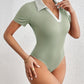 Zwarte Kleurblok Bodysuit - Esme