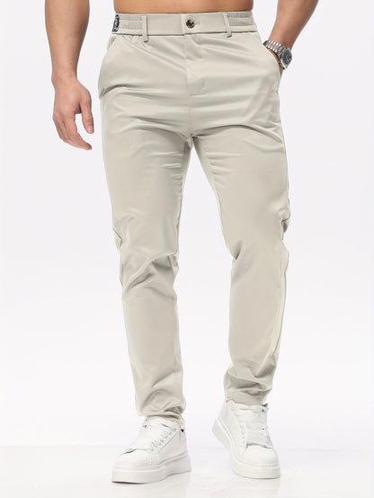 Beige Slim Fit Broek - Lars