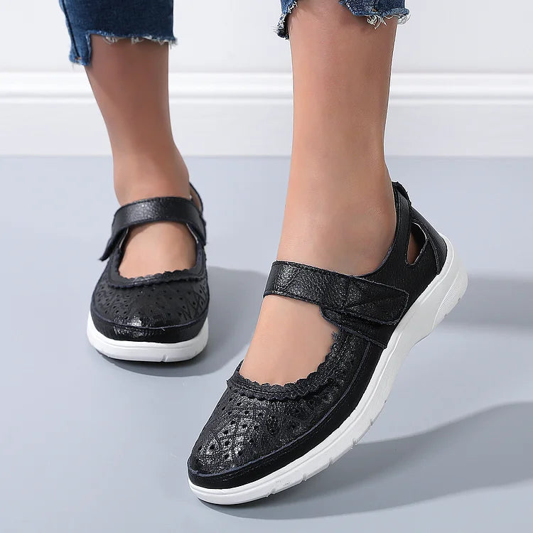 Sofia - Witte Lederen Orthopedische Comfort Loafers voor Dames