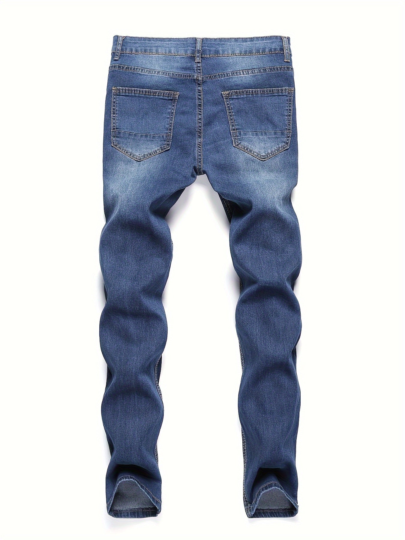 Slim Fit Gescheurde Jeans Lichtblauw - Alex