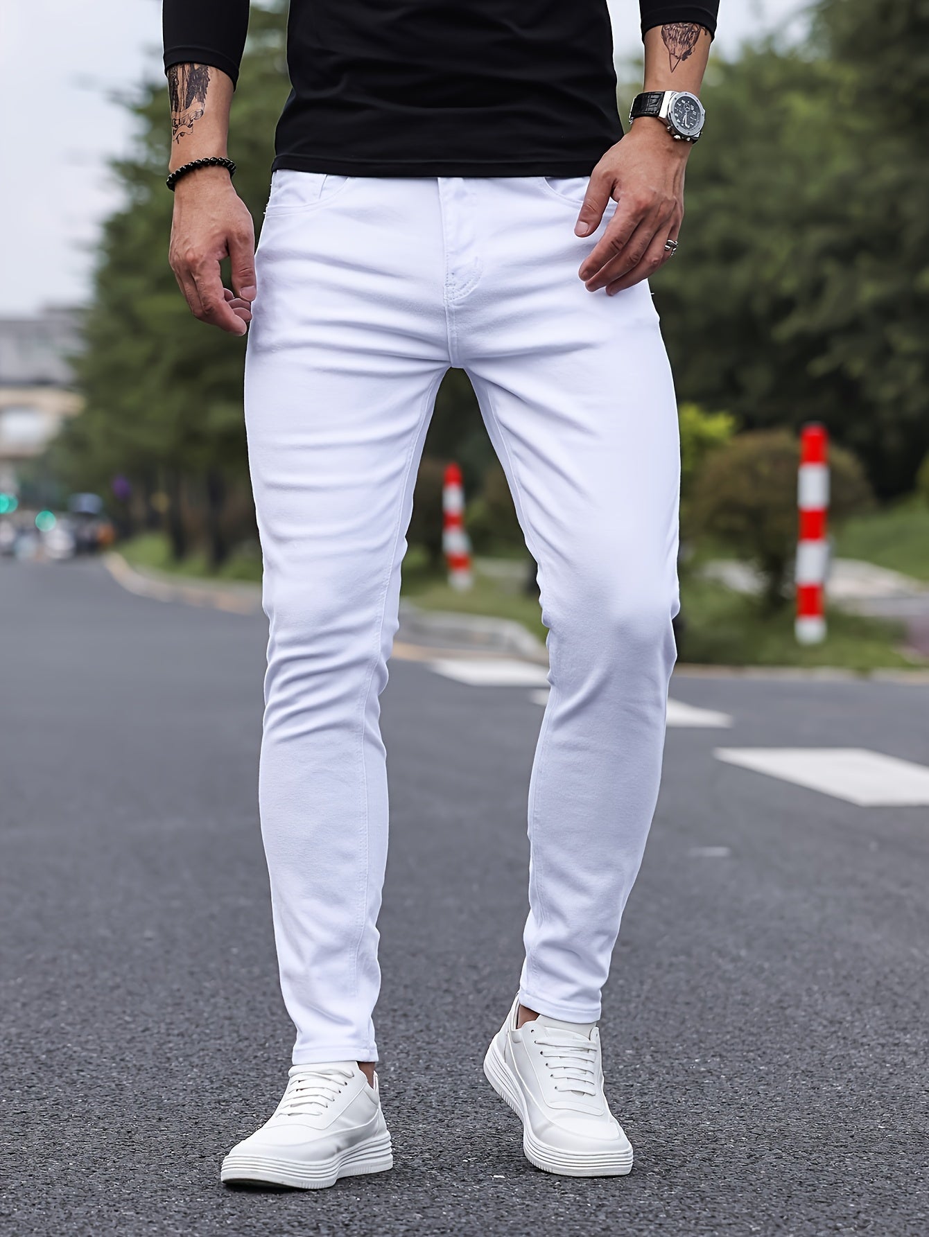 Witte Slim Fit Jeans - Max