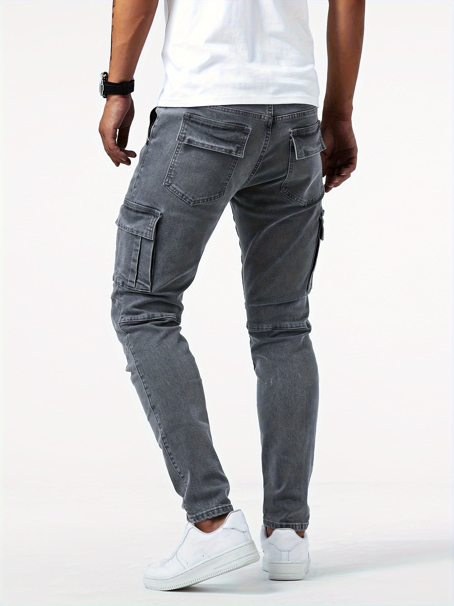 Donkergrijze Cargo Jeans - Liam