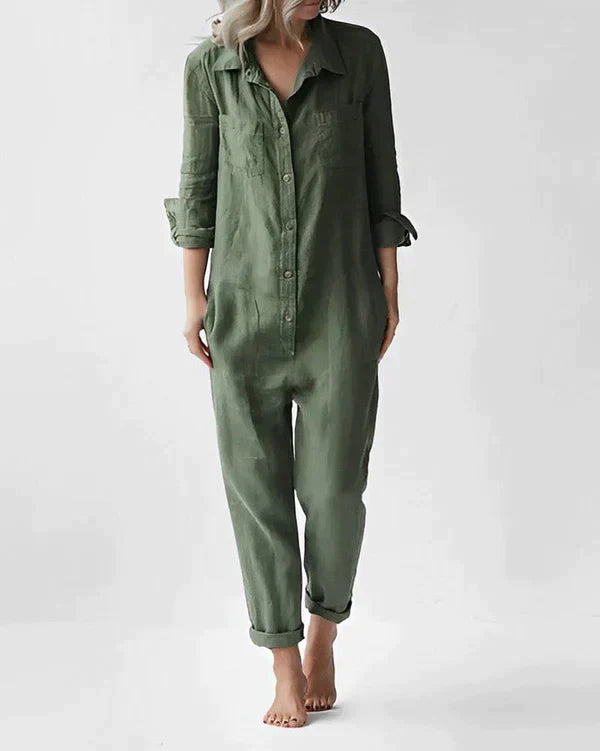 Chique Groene Jumpsuit: Elegantie Ontmoet Comfort