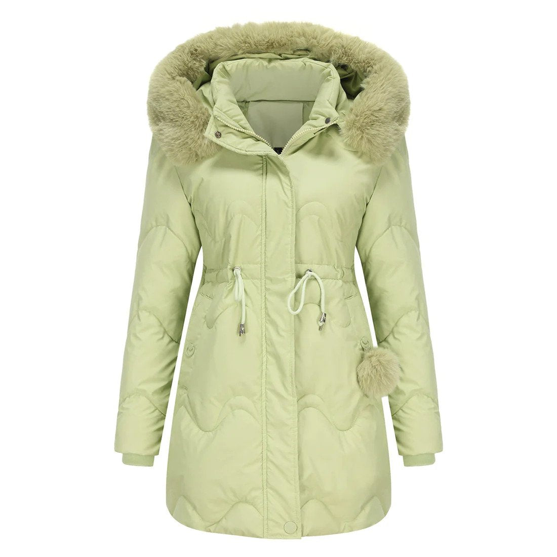 Elegant Olivia: Luxe Winter Warmth - Stijlvolle Dames Parka