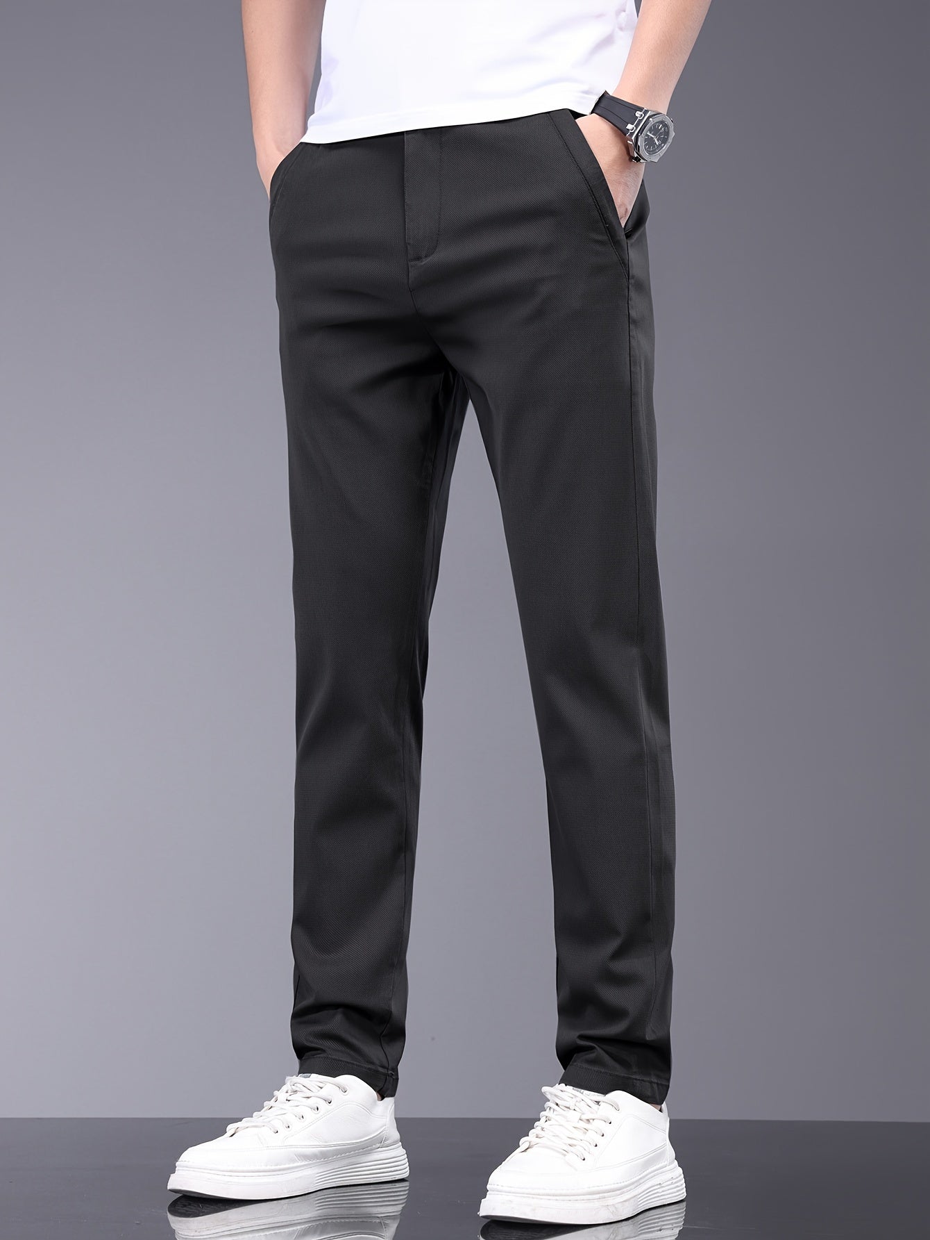 Donkergrijze Slim Fit Broek - Hugo