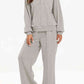 Chique Half-Rits Lounge Set: Stijlvolle Kraag Sweater & Broek