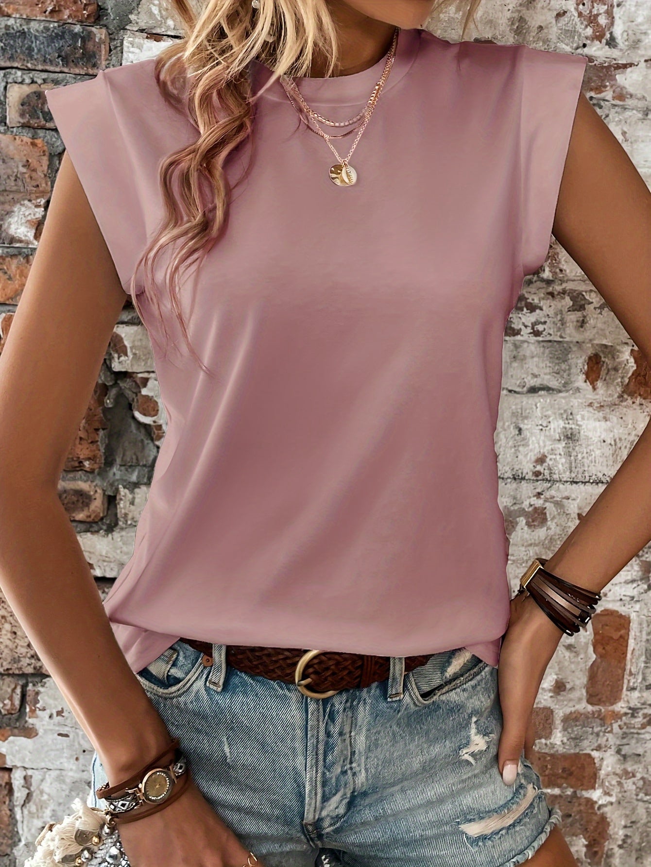 Wit Cap Sleeve T-Shirt - Alina