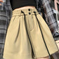 Khaki Hoge Taille Shorts - Naomi