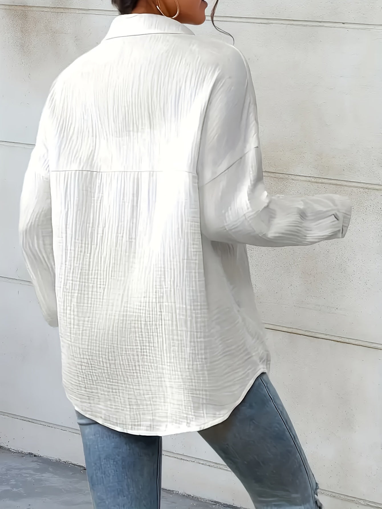 Witte Textuur Blouse - Anna